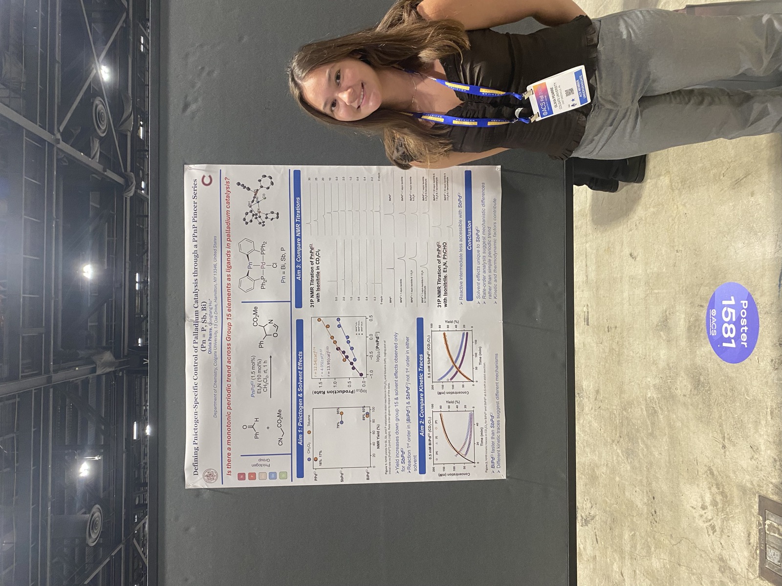 Olivia presenting her poster at ACS Fall 2026, Chicago
